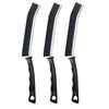 Three black and silver crevice cleaning brushes shown vertically