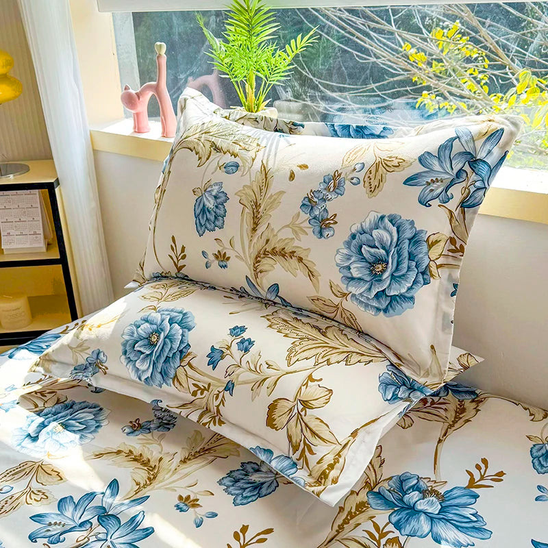 Botanical Floral Fitted Sheet – Soft Polyester Bedding for Everyday Comfort