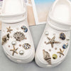 Beach-Themed Shoe Charms Set - 16 Pieces