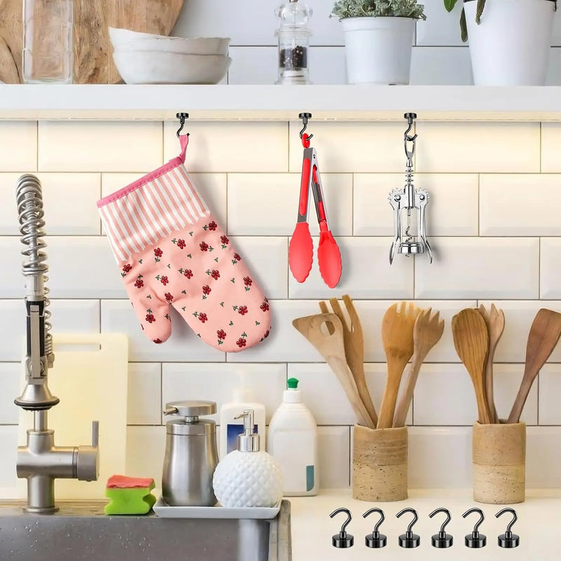Heavy-Duty Magnetic Hooks for Home & Office Organization