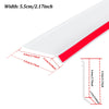A white and red self-adhesive sealing strip for doors, windows, or balconies, shown in a cross-section view.