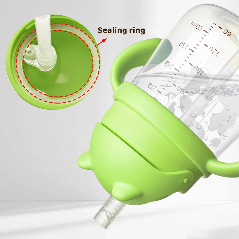 Baby Training Cup with Straw and Easy-Grip Handles