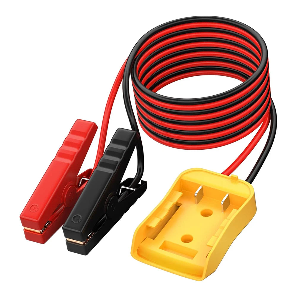 18V Battery Jump Starter Adapter with Heavy-Duty Clamps