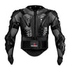 Black motocross armor jacket featuring mesh and protective padding for impact protection