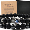 Triple Protection Men's Gemstone Bracelet