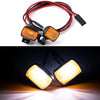 LED headlight and spotlight set with wiring for 1/10 RC crawler trucks