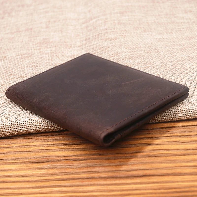 Vintage Slim Leather Card Holder Wallet for Men