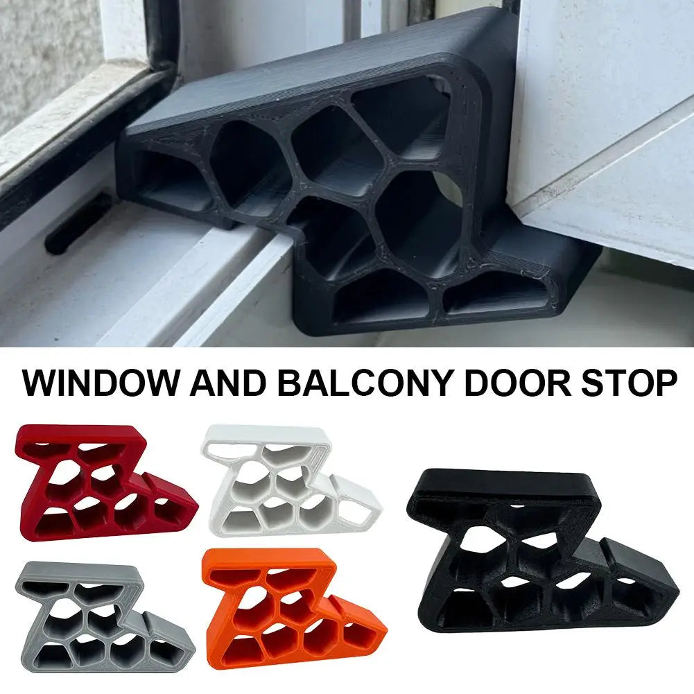 Various colored heavy-duty non-slip door stop wedges for window and balcony doors