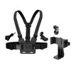 Adjustable Chest Strap Phone Clip Holder for Action Cameras and Smartphones