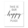 Family Quote Canvas Wall Art – Minimalist Green Leaf Print