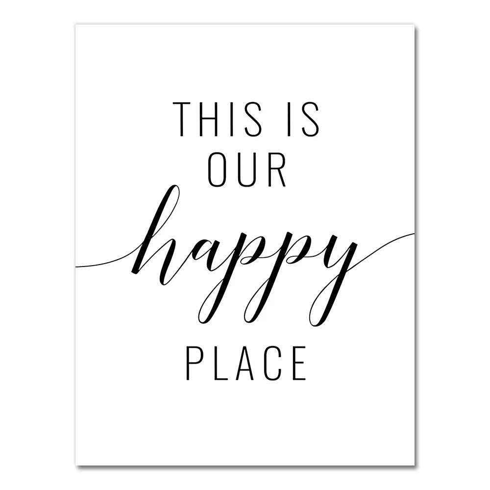Family Quote Canvas Wall Art – Minimalist Green Leaf Print