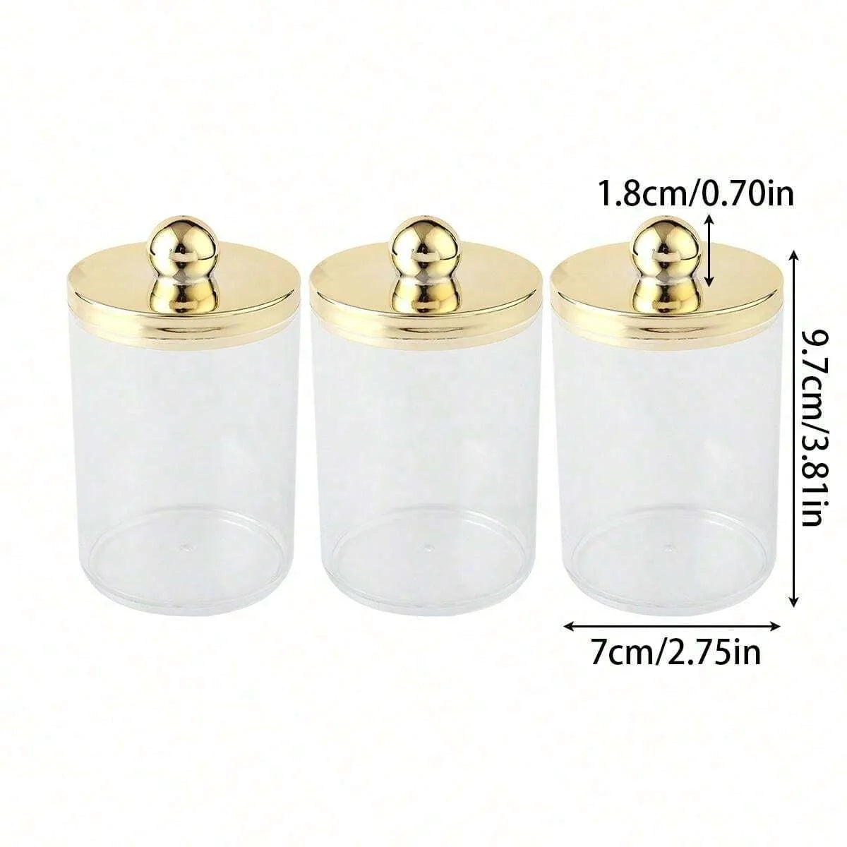 Clear Cotton Swab Holder with Lid