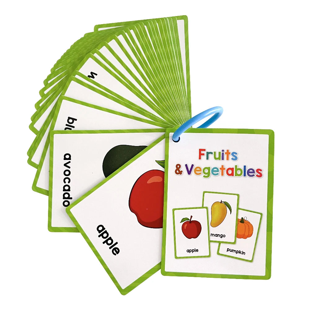 Early Learning Flash Cards for Kids – Colors, Shapes, Numbers, Fruits, Vegetables & Food