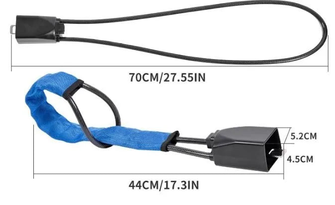 Universal Car Anti-Theft Steering Wheel Lock with Braided Steel Cable