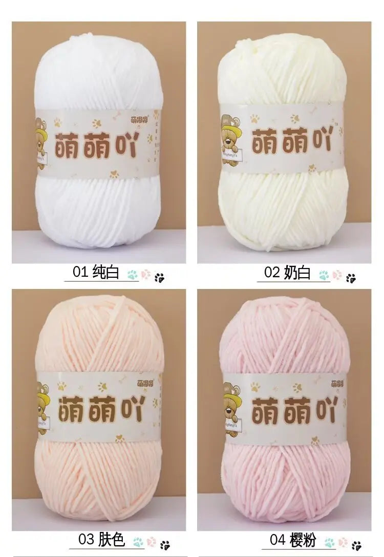Soft Chenille Yarn for Crocheting and Knitting