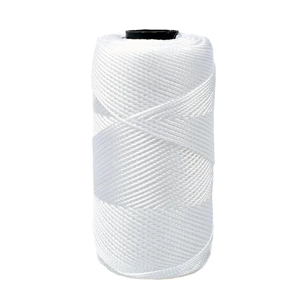 Spool of white ice cotton silk thread for knitting and crochet