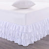Luxurious Three-Layer Ruffle Waterfall Bed Skirt with Wrap-Around Elastic