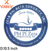 A circular patch featuring text celebrating Zeta Phi Sorority since 1920 and the phrase Finer Woman.