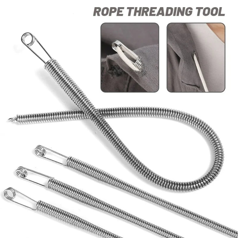 Flexible Steel Rope Threading Tool for Drawstrings and Sewing Projects