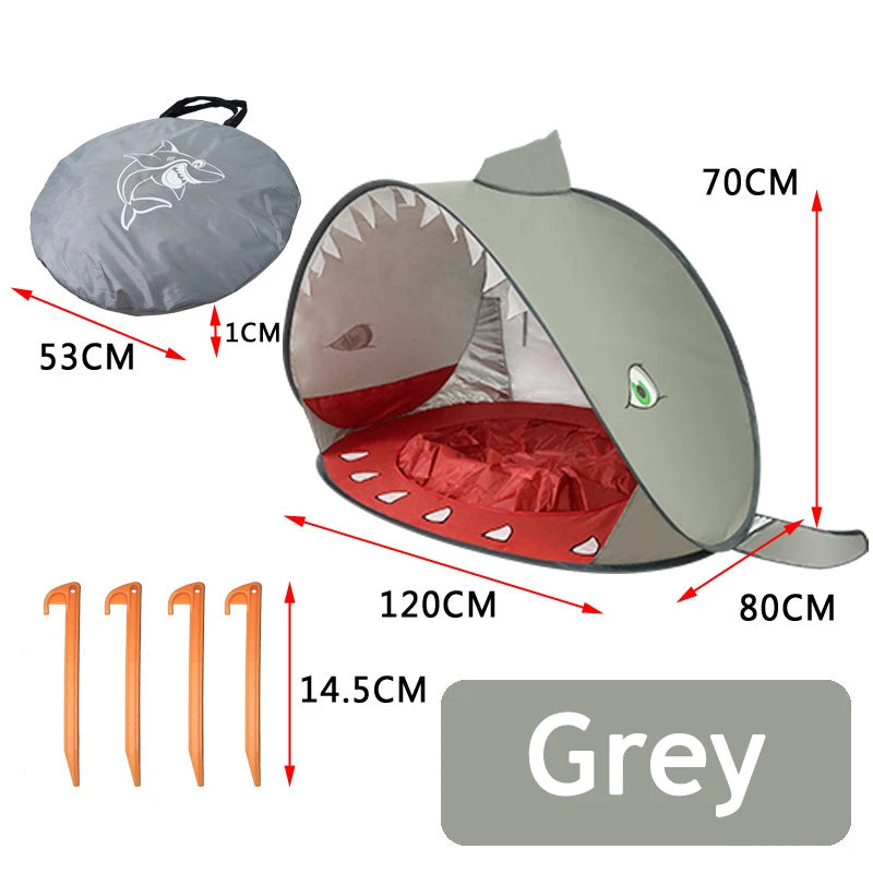 Pop-Up Beach Tent with Built-In Splash Pool for Kids