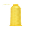 A spool of yellow polyester embroidery thread labeled COL.P1574