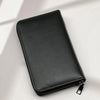 Classic Black Men's Leather Wallet with Phone Pocket