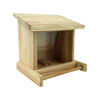 Rustic Wooden Bird Feeder with Clear Viewing Window