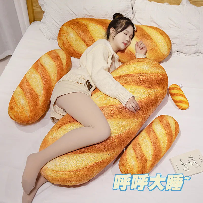 Baguette Bread Plush Pillow | Funny Food Shaped Cushion