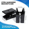Heavy-Duty Sawhorse Brackets for Woodworking Workbenches