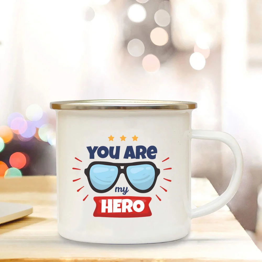 Tasses en émail pour cadeaux de la fête des Pères