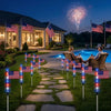 Solar-Powered LED American Flag Pathway Lights