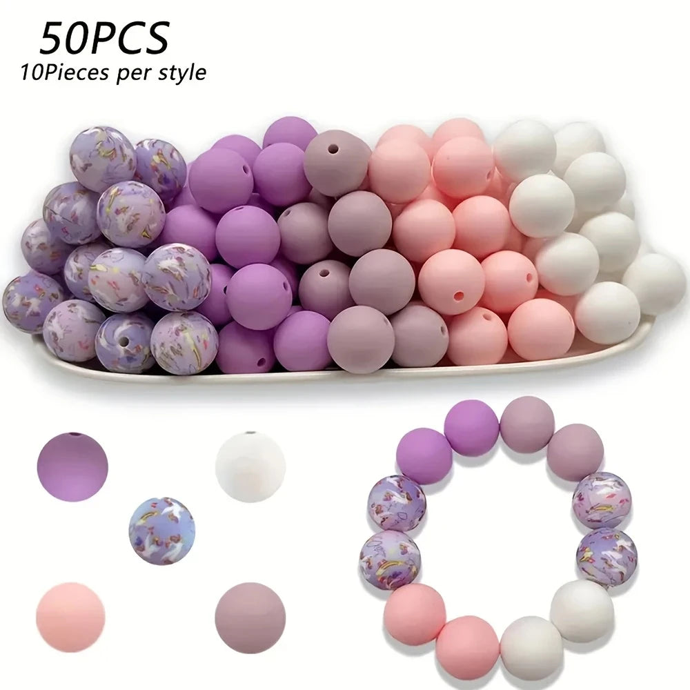 Soft Silicone Floral Beads for Jewelry Making