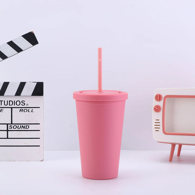 Personalized 16oz Matte Acrylic Tumbler with Lid and Straw