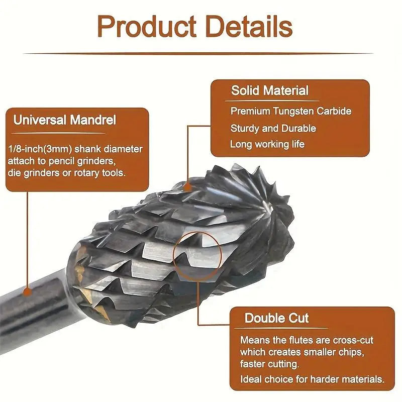 Tungsten Carbide Rotary Tool Bit Set