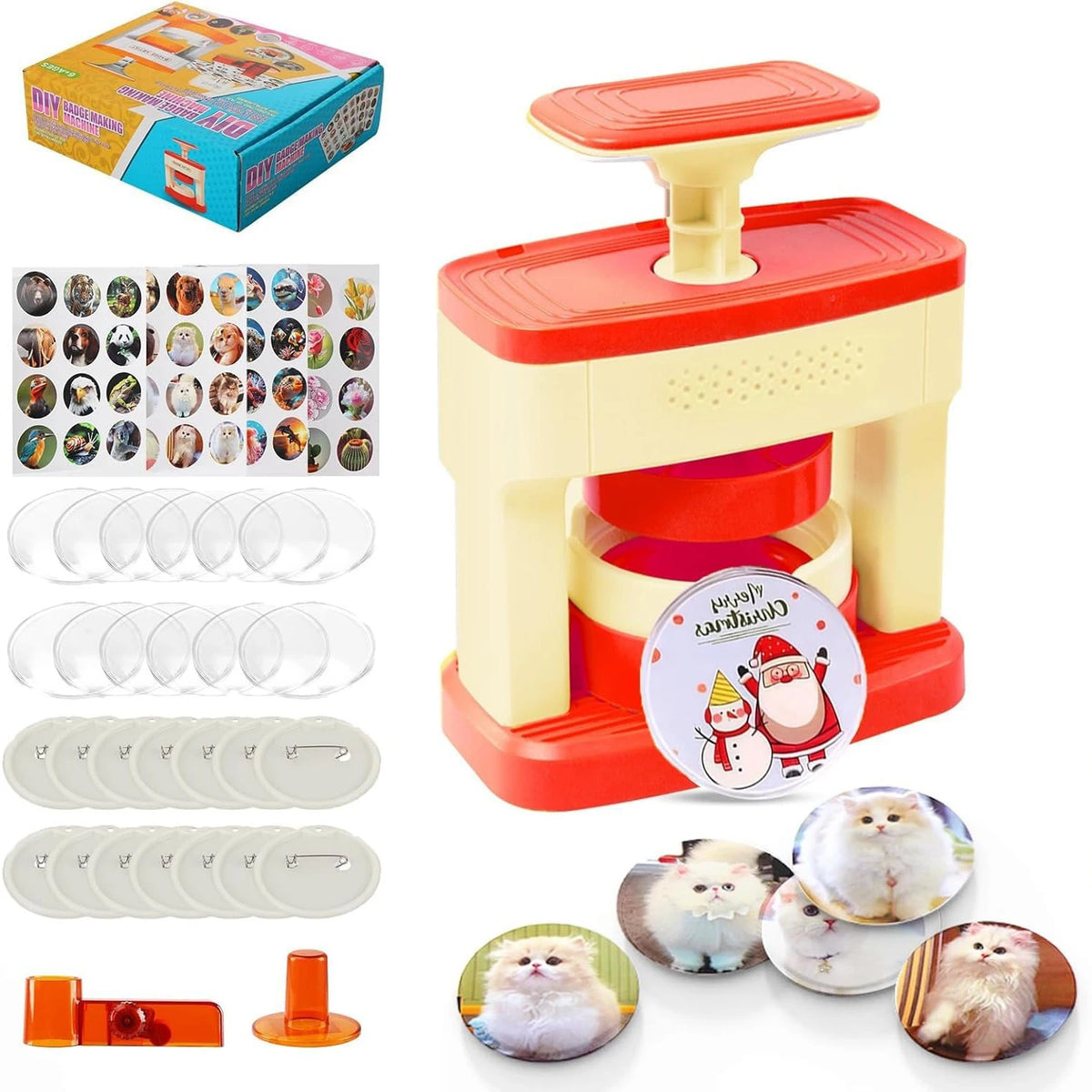 DIY Pin Badge Maker Kit for Kids with 48 Patterns