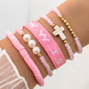 Handwoven WWJD Beaded Bracelet Set