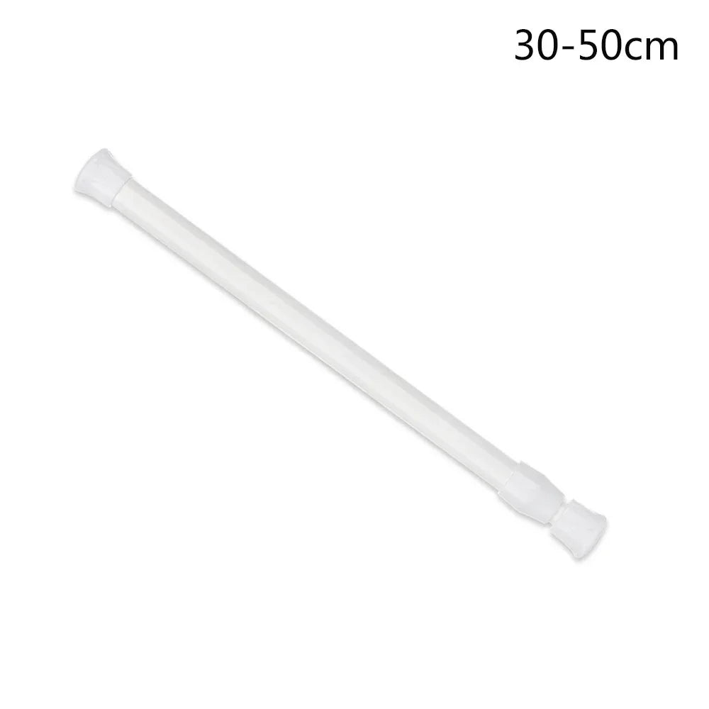 Adjustable Telescopic Curtain Rod with Spring-Loaded Ends