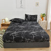 Non-Slip Fitted Sheet with Elastic Edges – Geometric Print, Soft Cotton Feel