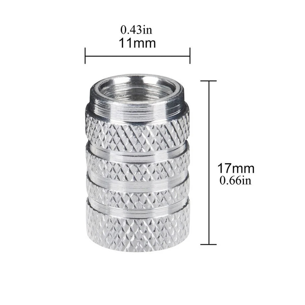 Aluminum Tire Valve Stem Caps – Set of 4
