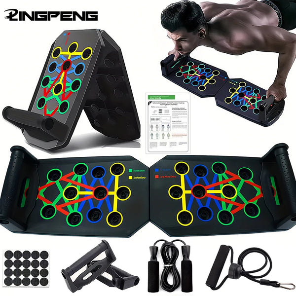 Foldable Push-Up Board with Padded Handles