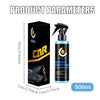 A bottle of interior conditioner for car leather and plastic with a black pump dispenser.