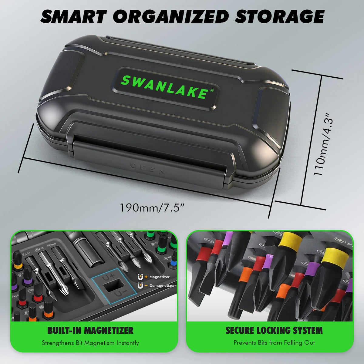 46-in-1 Magnetic Ratchet Screwdriver Set with Case