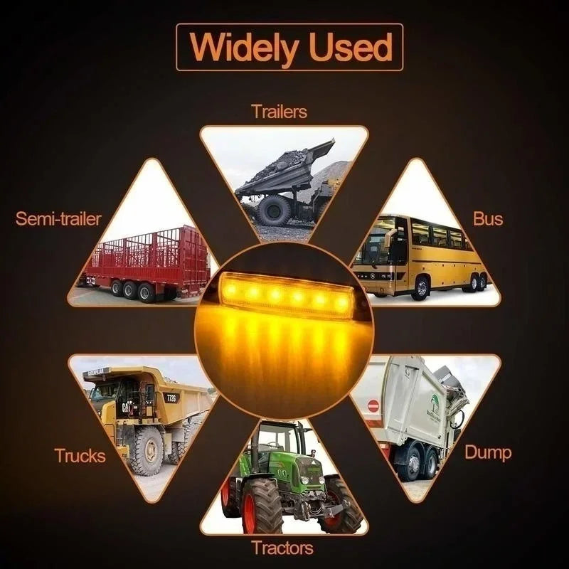 IP67 Waterproof LED Side Marker Lights (Set of 10)