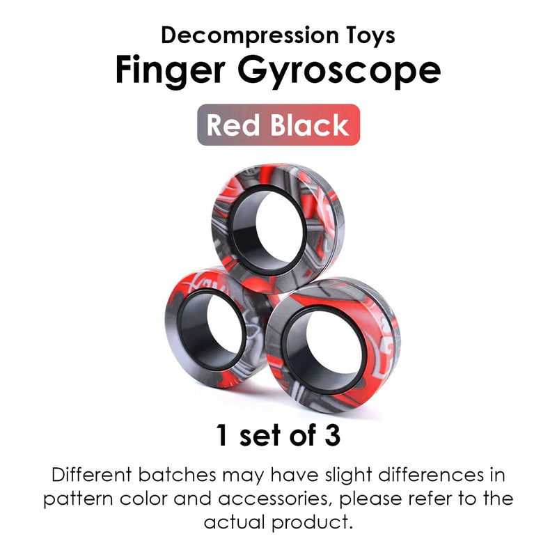 Magnetic Fidget Rings - 3 Pack