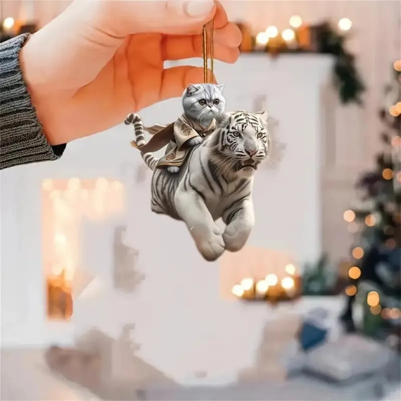 Realistic Cat Car Rearview Mirror Pendant