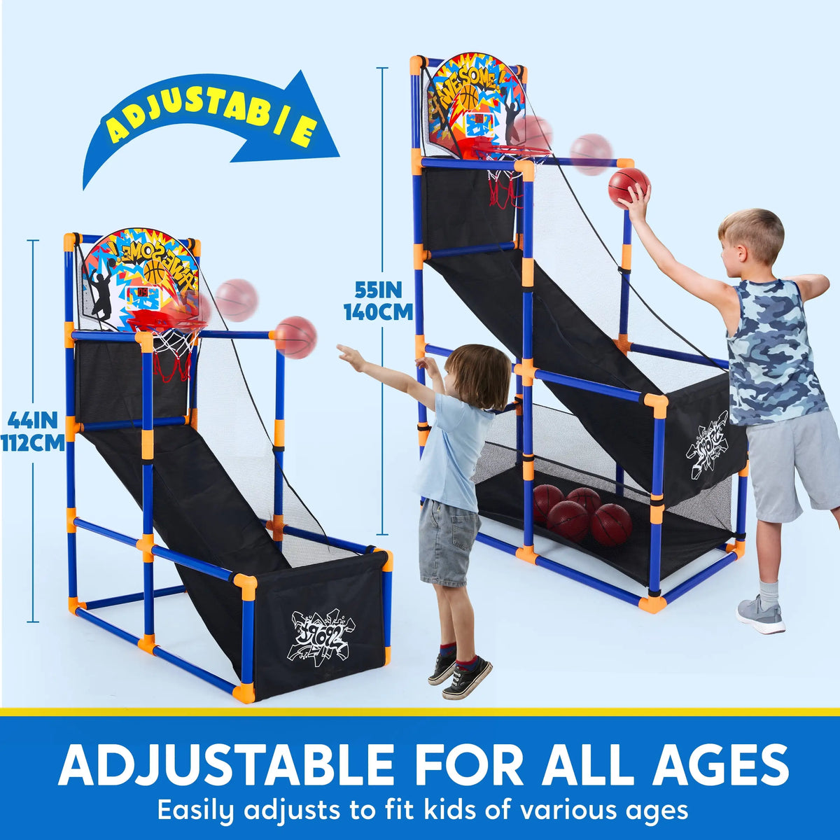 LED Electronic Scoreboard Basketball Arcade Game with Adjustable Height