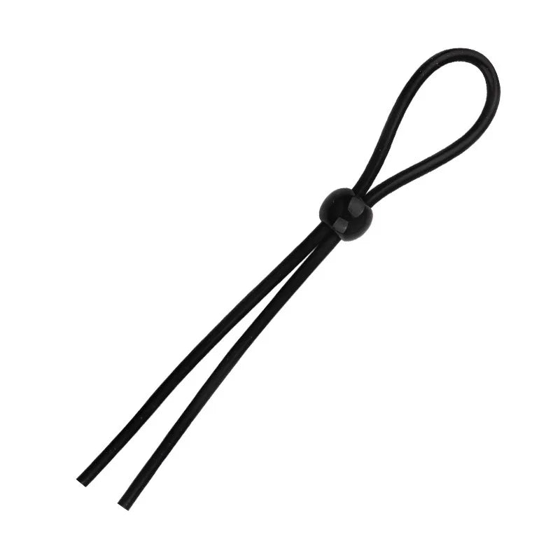 Black silicone cock ring designed for endurance and firmer erections