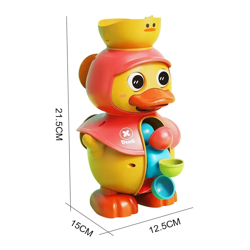 Duck Bath Toy with Rotating Water Wheels for Toddlers