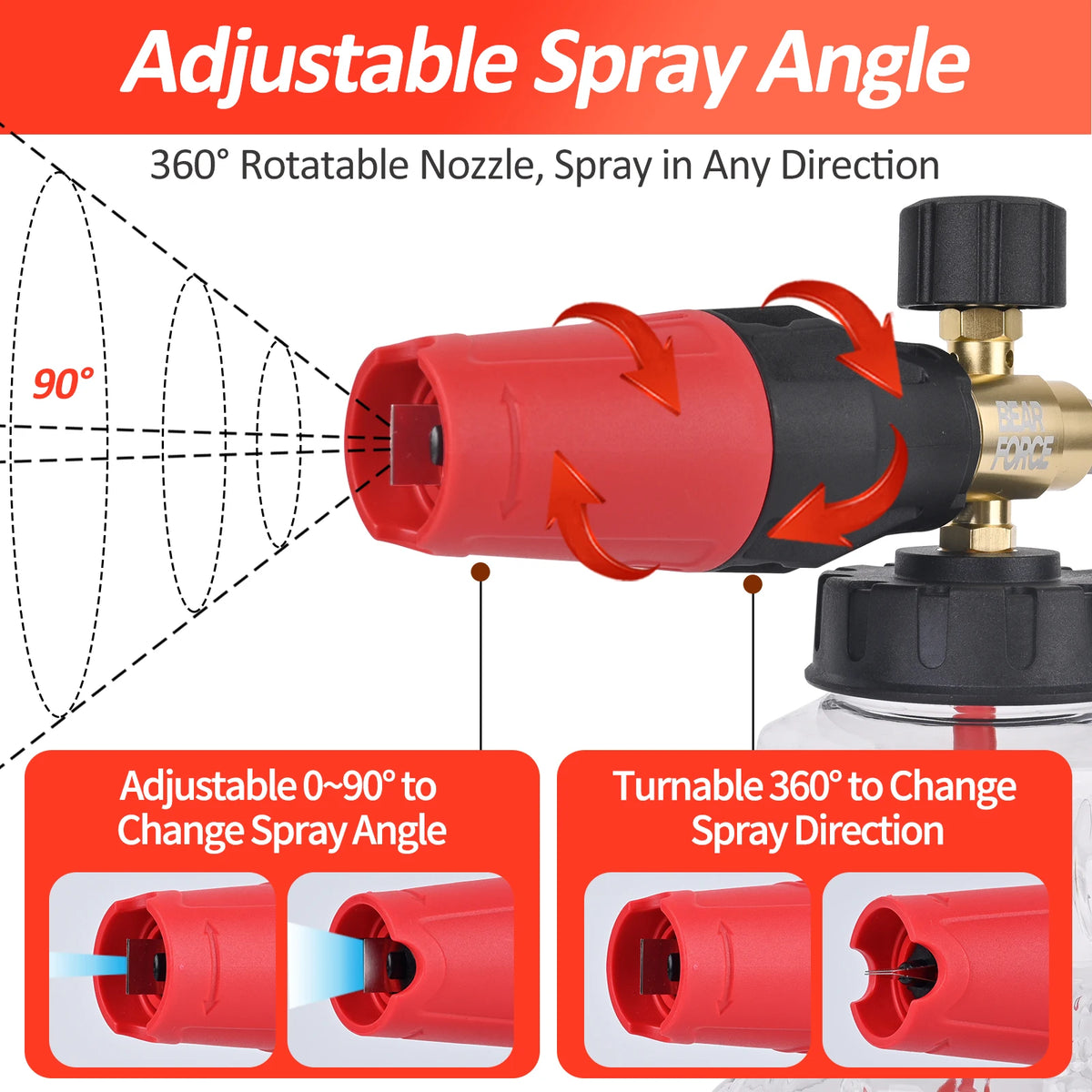 Pressure Washer Short Spray Gun with Snow Foam Lance Set