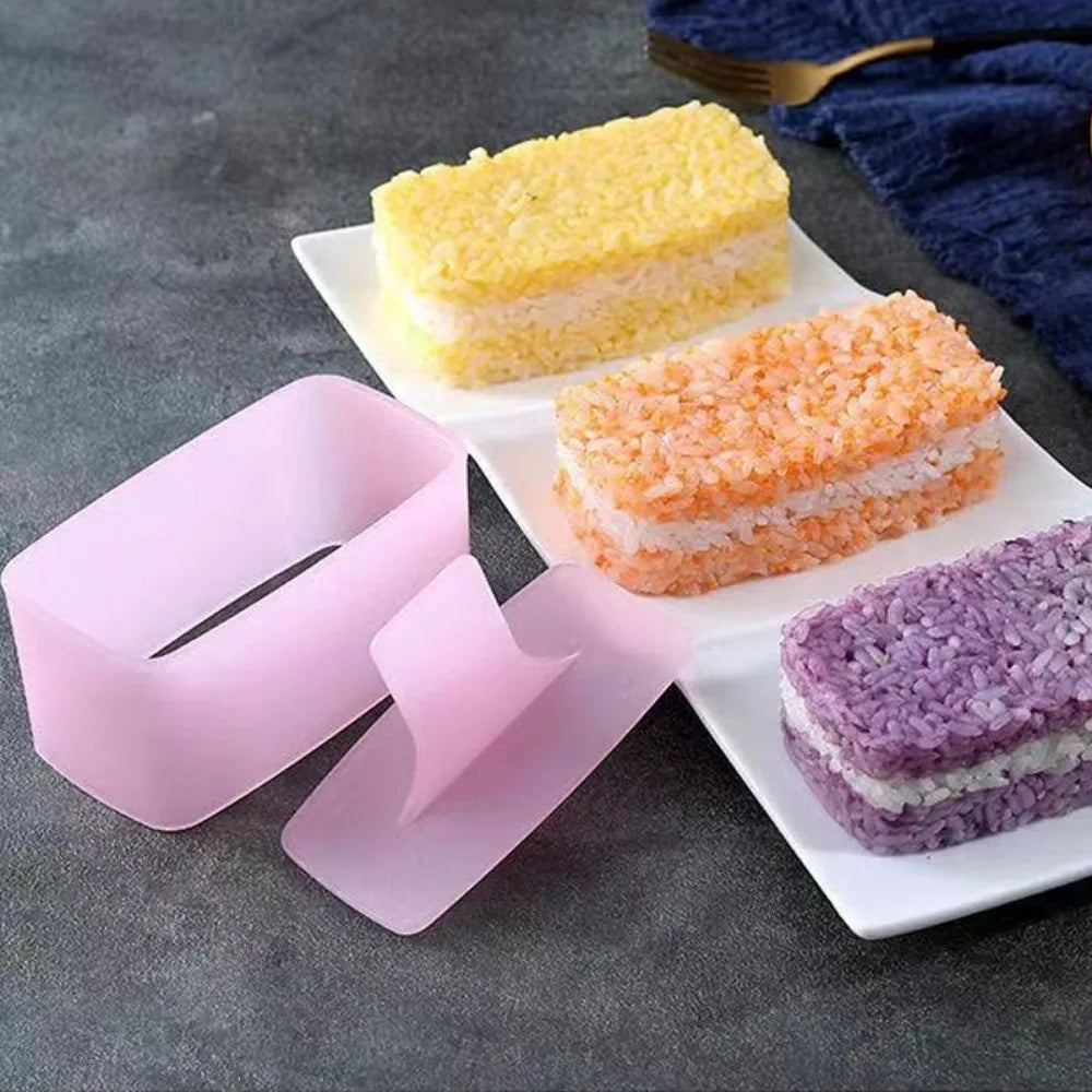 Sushi Rice Mold Set with Lid - Triangle & Rectangle Shapes